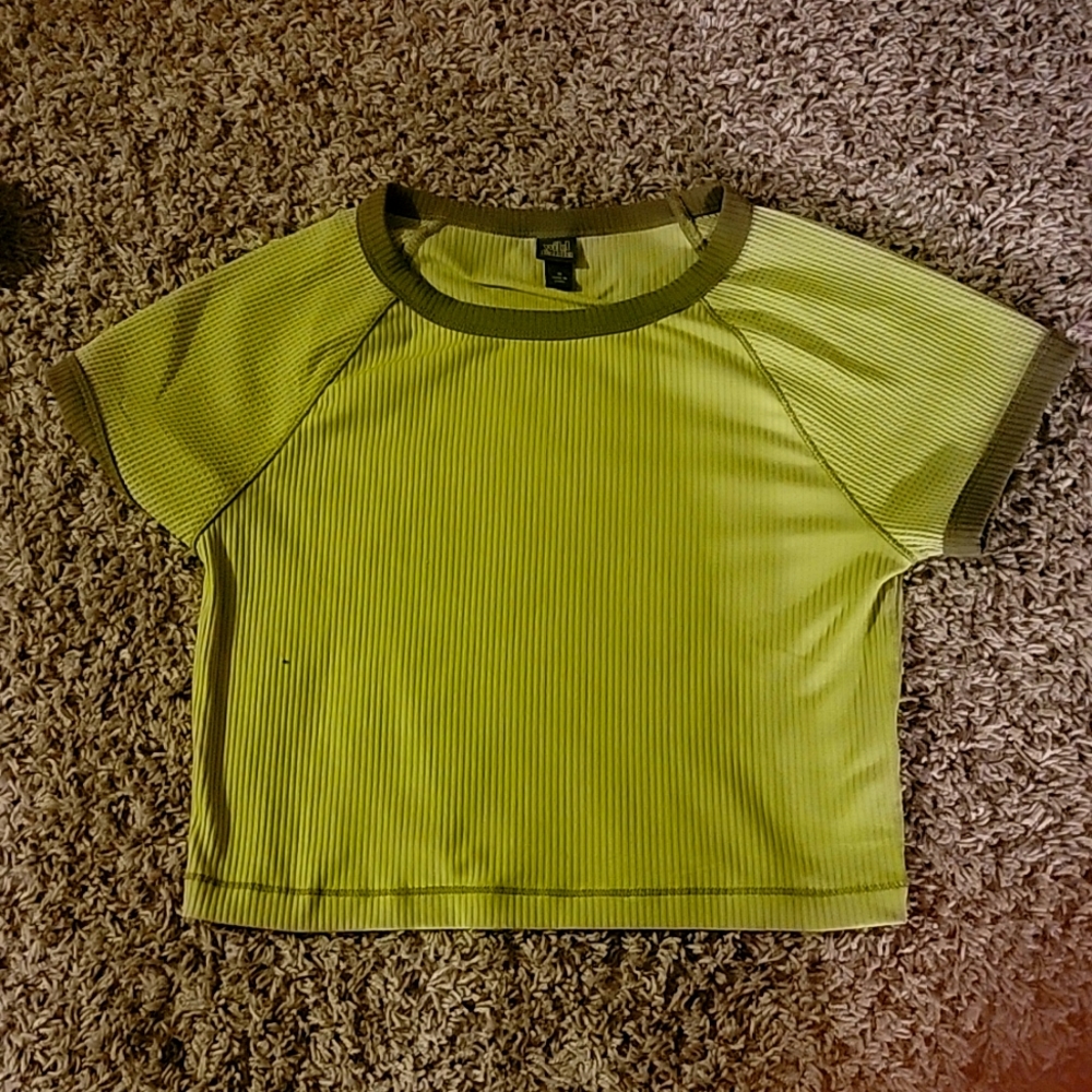Lime green crop top